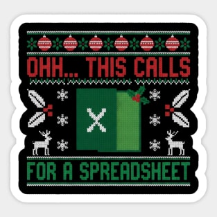 Oh this calls for a Spreadsheet Christmas sweater Excel Sticker